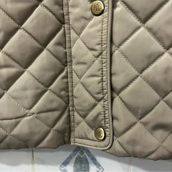 Lauren Ralph Lauren Diamond Quilted Mockneck Jacket Women’s Small Classic Preppy - Picture 4 of 14